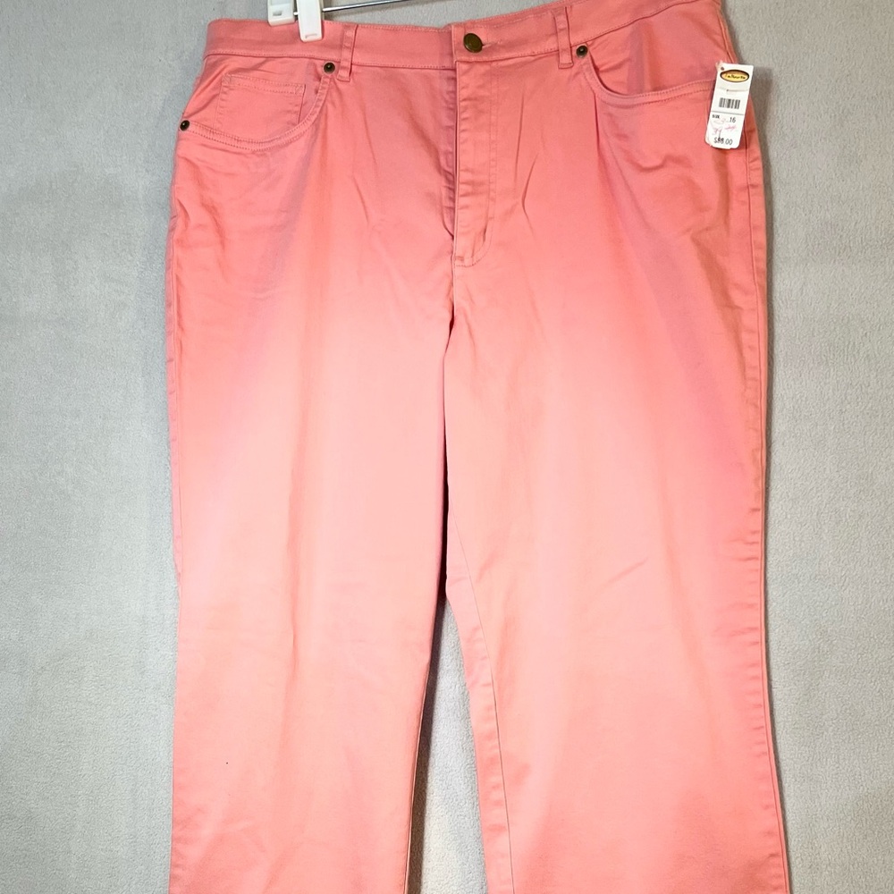 NEW Talbots Coral Color 5 Picket Jeans with Stretch Sz 16